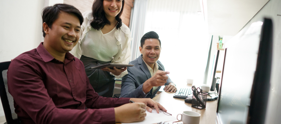 New employee being onboarded