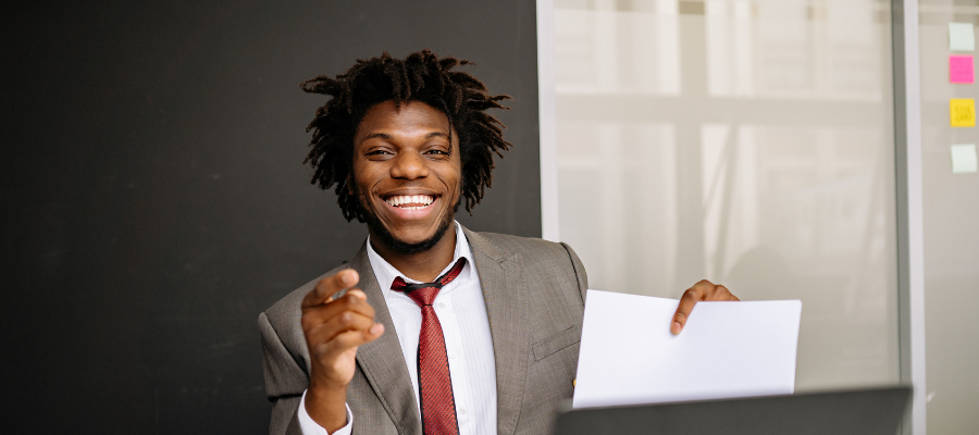Man with recruitment plan
